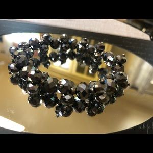 Silver Grey Beaded Bracelet